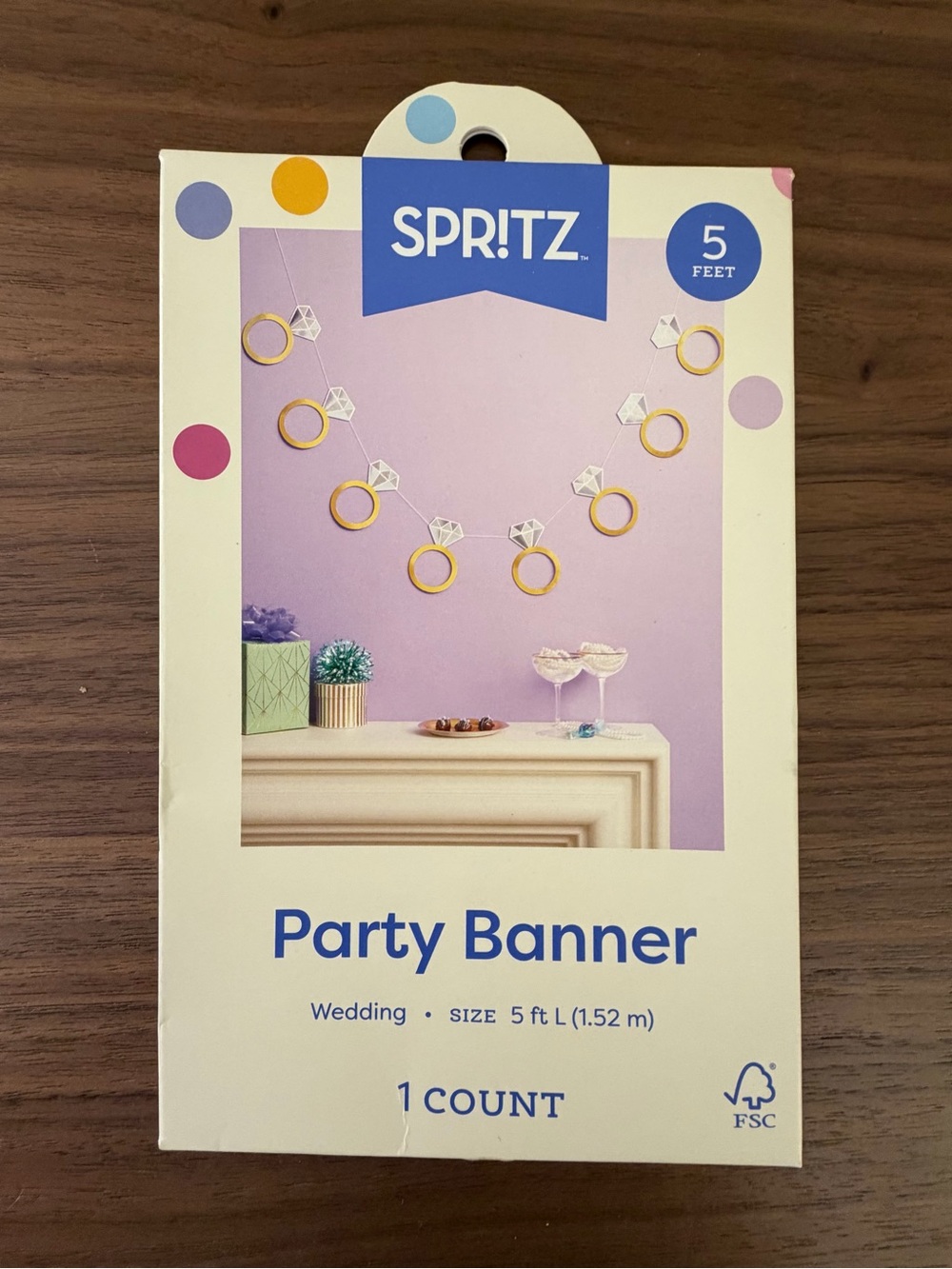 Target Gold & White Ring Wedding Party Banner